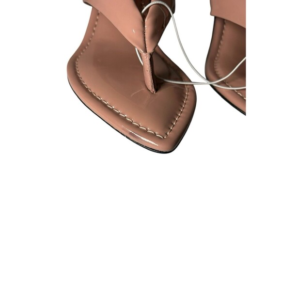 GOOD AMERICAN Women's Dusty Patent Lucite Wedge Size 4 Thong Sandals- Read - Picture 3 of 12